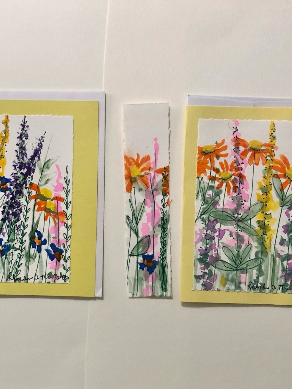 Watercolor Floral Cards and Envelopes